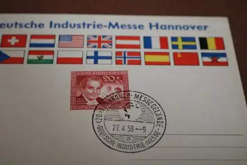 alte Ganzsache - Deutsche Industrie-Messe Hannover 1958