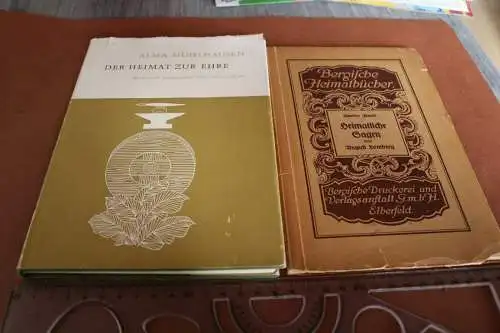 zwei tolle alte Bücher - Bergische Heimatsagen und Bergische Anekdoten 