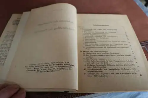 altes Buch - Geheimnis des Vogelfluges und Muskelkraftlfug des Menschen 1948
