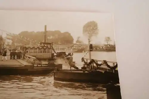 tolles altes Foto - Einweihung einer Fähre ??  1900-1920 ??? Ort ???