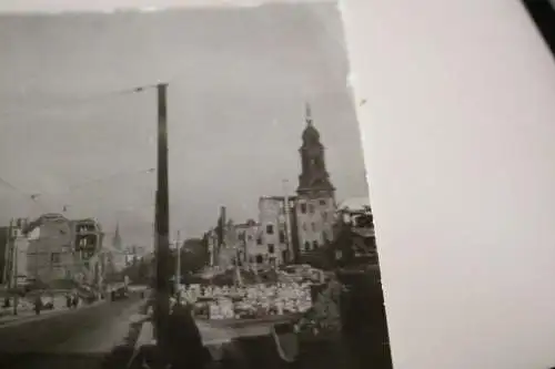 altes Foto - zerstörte Stadt im Wiederaufbau 1950 - Repro