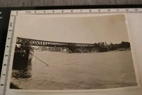 tolles altes Foto - Eisenbahnbrücke ?? Mannheim  20-40er Jahre ???