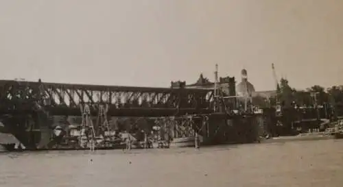 tolles altes Foto - Eisenbahnbrücke ?? Mannheim  20-40er Jahre ???