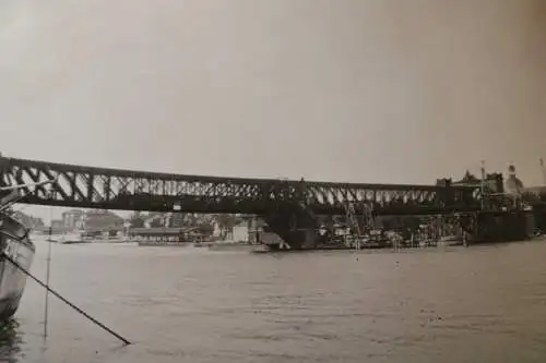 tolles altes Foto - Eisenbahnbrücke ?? Mannheim  20-40er Jahre ???