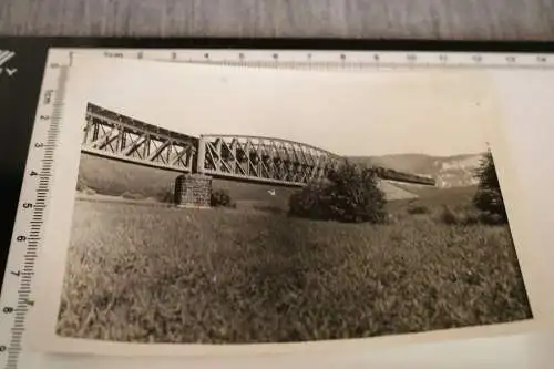tolles altes Foto - mir unbekannte Eisenbahnbrücke 1932