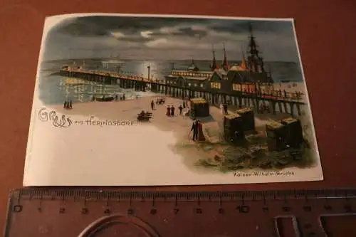 tolle alte Karte - Gruss aus Heringsdorf 