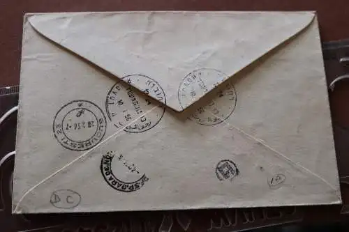 tolle alte Ganzsache - Umschlag  Luftbrief aus Israel - 1956