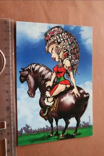 tolle alte Karte - chinesische Sternzeichen - Pferd 