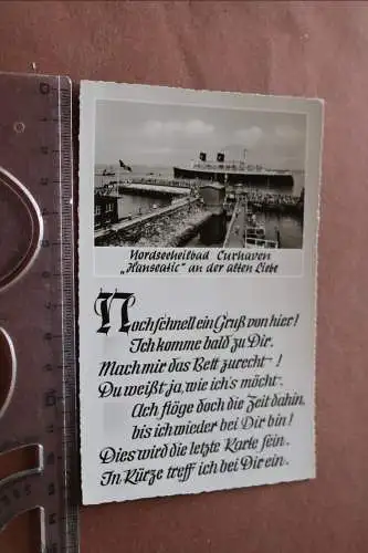 Tolle alte Karte -  Passagierdampfer Hanseatic - Cuxhaven an der alten Liebe