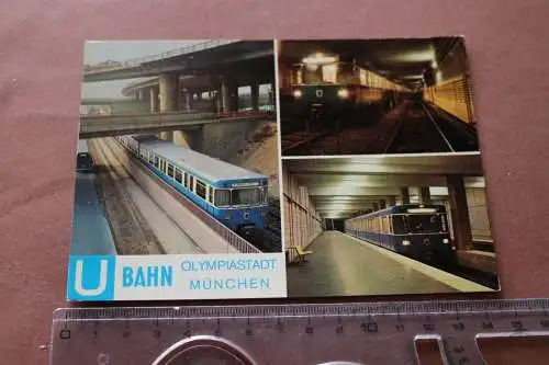 tolle alte Karte -  U-Bahn  Olympiastadt München 
