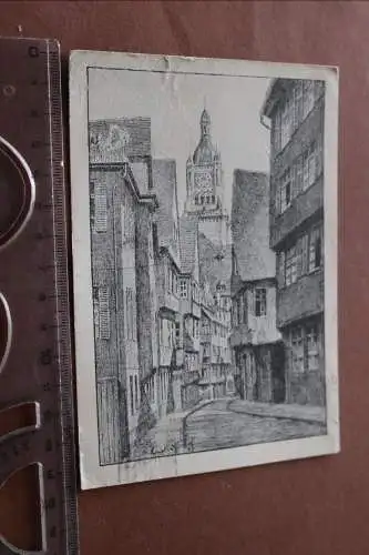 tolle alte Karte - Karl Winkel - Schwäbische Heimat - Stuttgart Altstadtgasse 