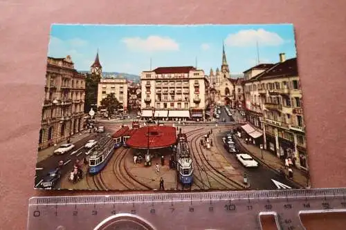 tolle alte Karte -  Zürich Paradeplatz  1979