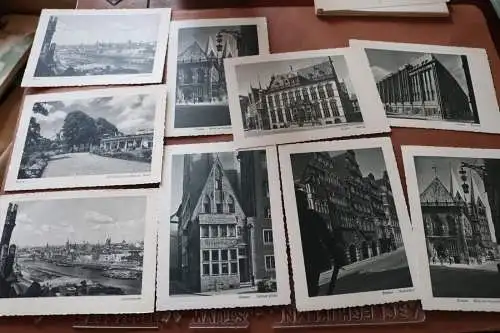 neun tolle alte Karten - Ansichten von Bremen Kupfertiefdruck - Alter ?