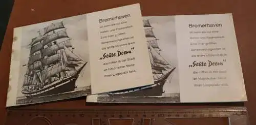 zwei alte Informationshefte - Schiff Bark Seute Deern - Bremerhaven