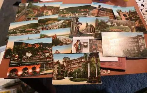 18 alte Ansichtskarten von Heidelberg in Hülle - 1910-30 ???