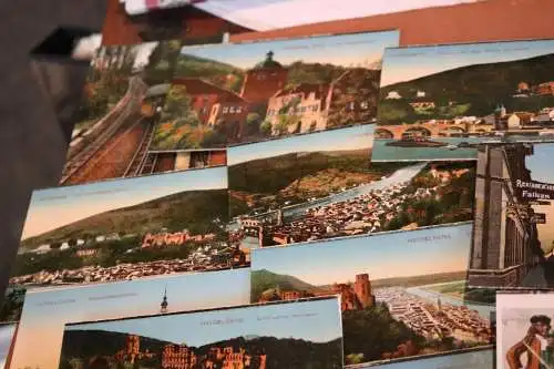 18 alte Ansichtskarten von Heidelberg in Hülle - 1910-30 ???