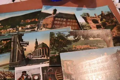 18 alte Ansichtskarten von Heidelberg in Hülle - 1910-30 ???