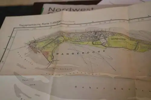 tolle topographische Karte Wangerooge 1960