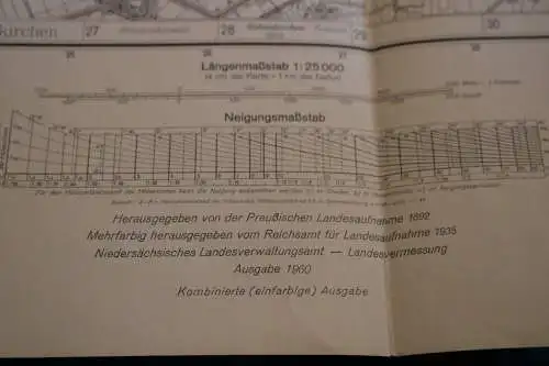 tolle topographische Karte Wangerooge 1960