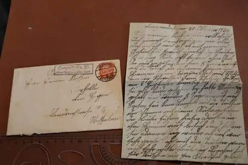 Toller alte Briefumschlag und Brief Cunzendorf unterm Walde Schlesien 1933 u 36