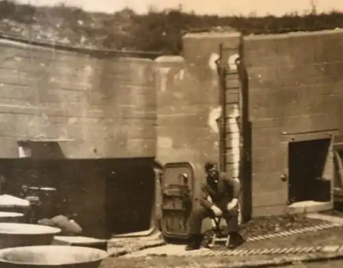 drei tolle alte Fotos Bunker Stollhofen 1940 
