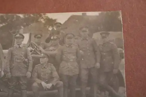 tolles altes Foto - Gruppe Soldaten mit Fahrzeug Papendorf 1926 Reichswehr 