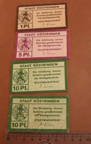 Wilhelmshaven-Rüstringen 4 Scheine Notgeld