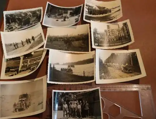 90 Fotos eines Soldaten - Frankreich,  Abrüstplatz, Helme Gefangene
