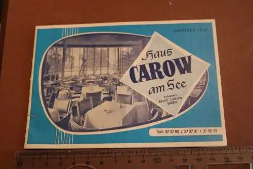 tolles altes Programmheft - Haus Carow am See - 1961