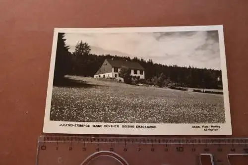 tolle alte Karte - Jugendherberge  Hanno Günther Geising Erzgebirge 