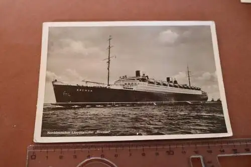 tolle alte Karte -  Passagierdampfer Bremen - 1938 Nordd. Lloyd  
