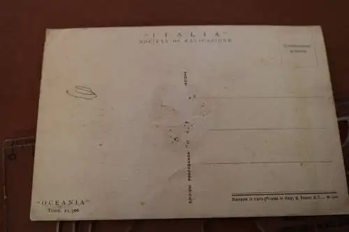 tolle alte Karte -  Passagierdampfer Oceania -  20-40er Jahre ??