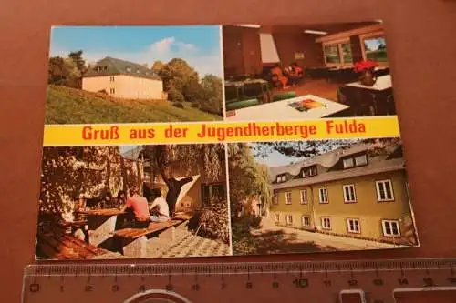 tolle alte Karte - Gruß aus der Jugendherberge Fulda 