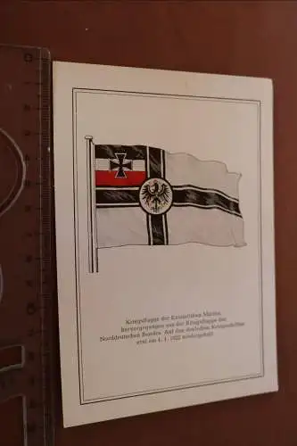 tolle alte Karte - Kriegsflagge der Kaiserlichen Marine