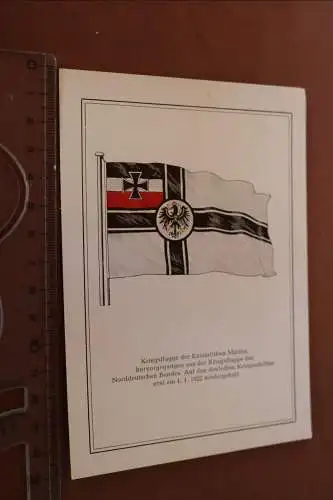 tolle alte Karte - Kriegsflagge der Kaiserlichen Marine 