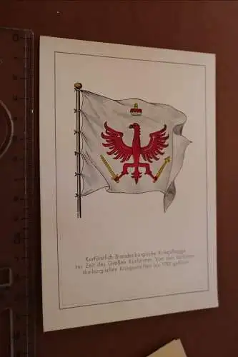 alte Karte -  Kriegsflagge - Kurfürstl. Brandenburgische