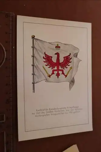 alte Karte -  Kriegsflagge - Kurfürstl. Brandenburgische 