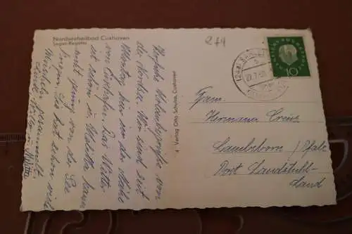 alte Karte - Nordseeheilbad Cuxhaven  Segel-Regatta 1960