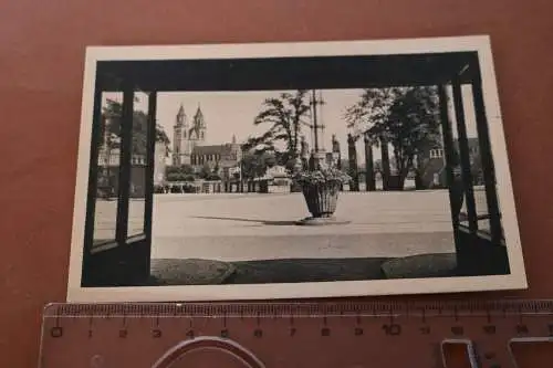 alte Karte - Magdeburg  Durchblick zum Ehrenhof