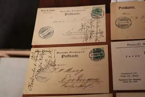 acht alte Postkarten - Ganzsachen Deutsches Reich 