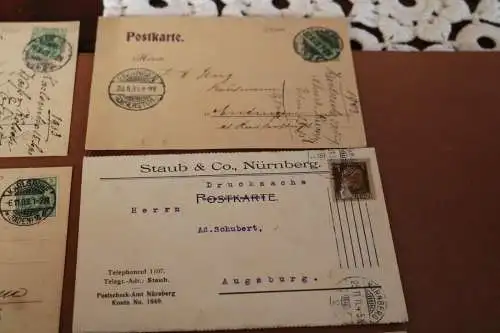 acht alte Postkarten - Ganzsachen Deutsches Reich 