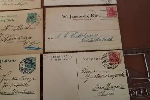 acht alte Postkarten - Ganzsachen Deutsches Reich 