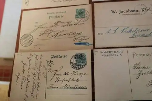 acht alte Postkarten - Ganzsachen Deutsches Reich