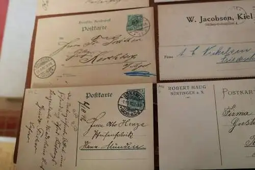 acht alte Postkarten - Ganzsachen Deutsches Reich 