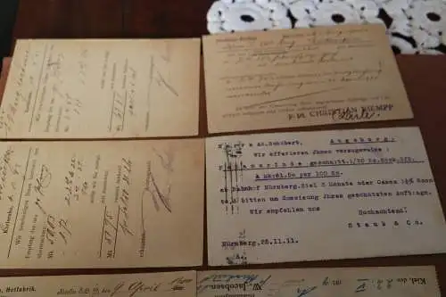 acht alte Postkarten - Ganzsachen Deutsches Reich 