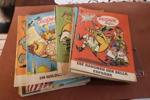 21 alte Mosaik Comic Hefte - 70er Jahre