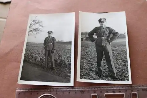 zwei tolle alte Fotos  - Portraits eines Soldaten