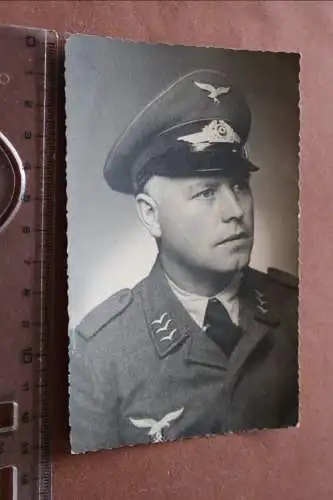tolles altes Foto - Portrait eines Soldaten Flakabteilung Schirmmütze Brüssel