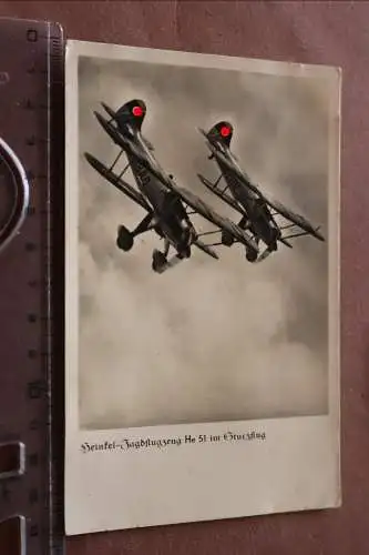 tolle alte Karte - Heinkel He 51 Jagdflugzeug 