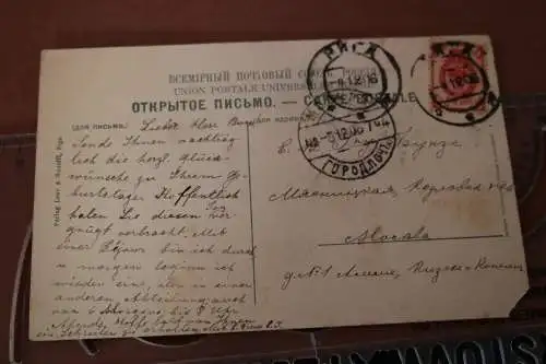 tolle alte Karte  -Ansicht von Riga Düna 1906 